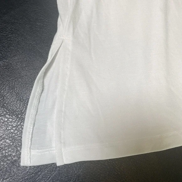ATHLETA Essence Support Tank Top Removable Pads Side Slits Workout White Size Sm - Picture 6 of 9